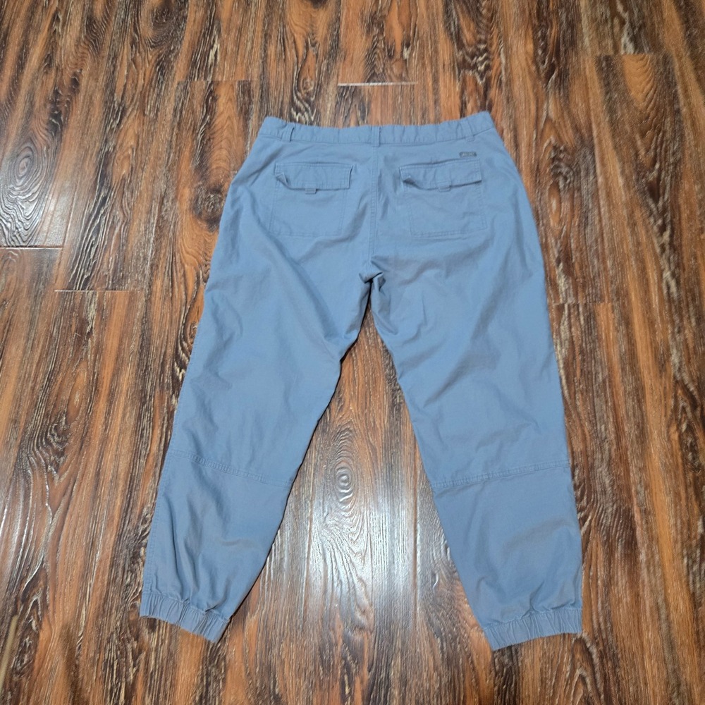 Eddie Bauer 14 Jogger Pants Womens Blue Gray Ripstop Utility Cargo Outdoor 2027